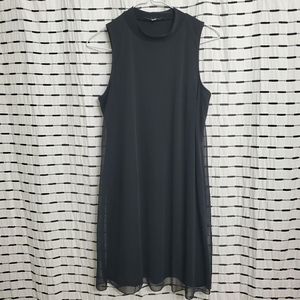 Annalee+Hope Black Sheer Cover Trapeze Dress